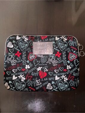 Vtg Y2K Coach Poppy Pop C Metallic Graffiti Zip Padded Tablet Case/Holder/Sleeve